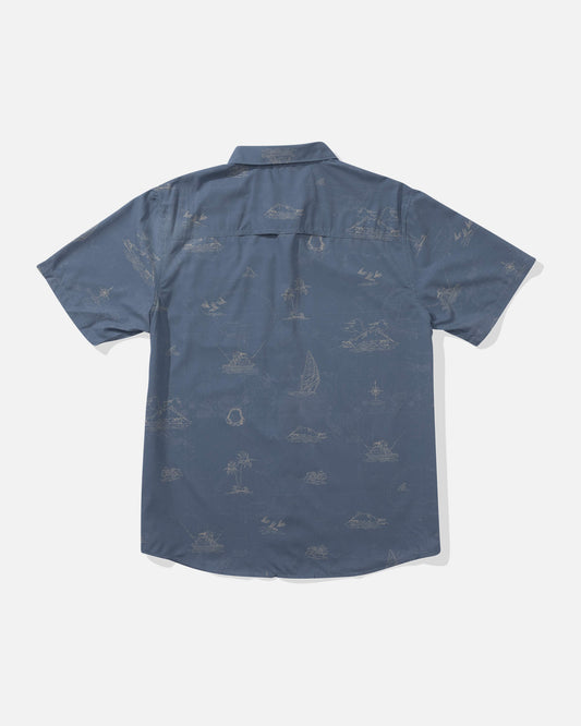 Salty crew WOVEN SHIRTS Helmsman Uv Button Up - Bluefin in Bluefin