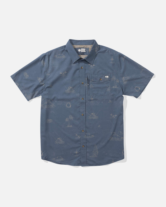 Salty crew WOVEN SHIRTS Helmsman Uv Button Up - Bluefin in Bluefin
