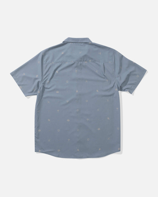 Salty crew WOVEN SHIRTS Micro Vibes Ss Tech Woven - Deep Sea in Deep Sea