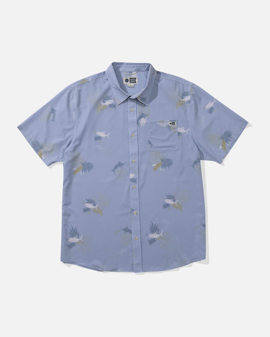 Salty crew WOVEN SHIRTS Breezer Perf Ss Tech Wvn - Blue Fog in Blue Fog