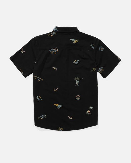 Session Button Up Kids - Black