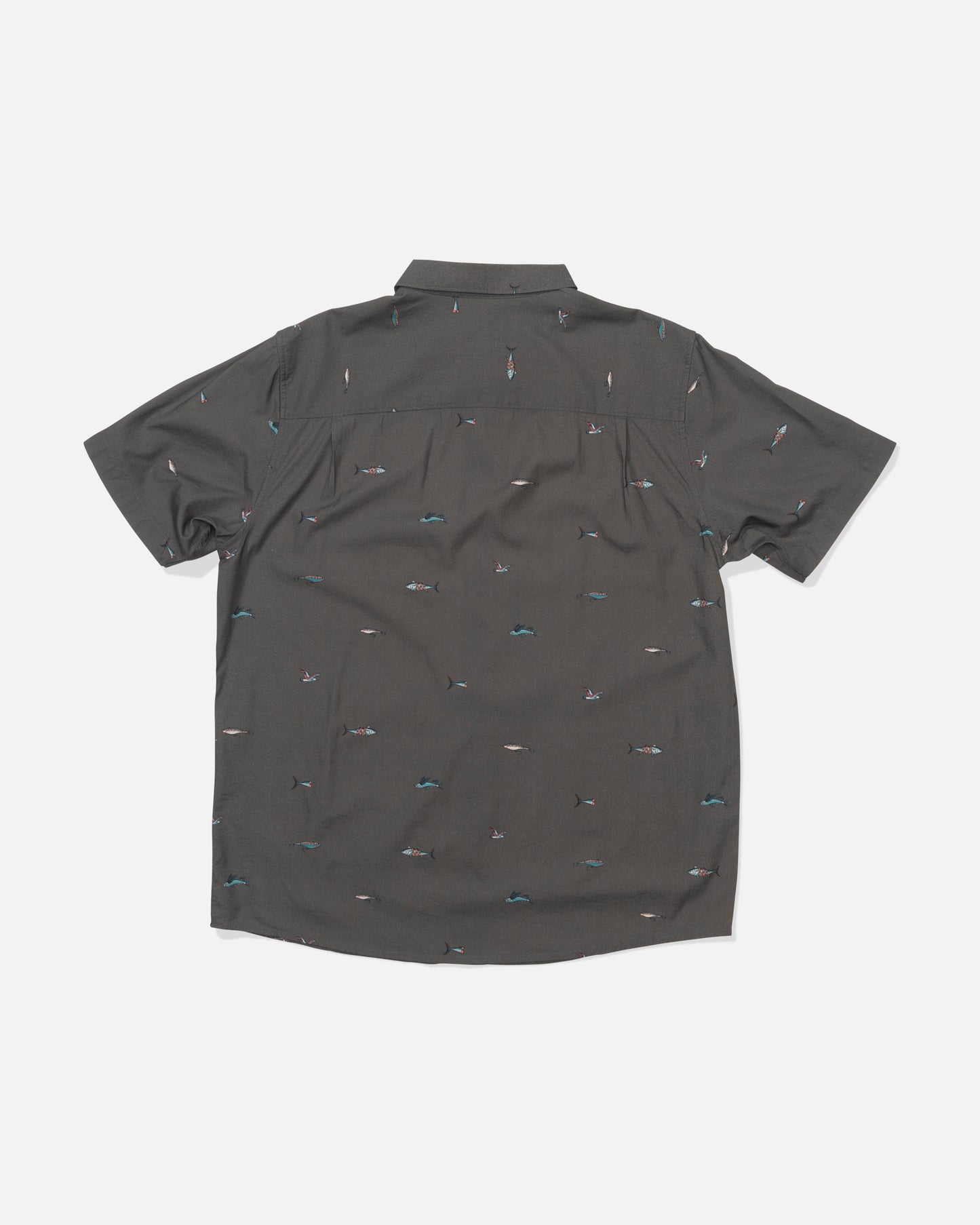 Crew Ss Button Up - Charcoal