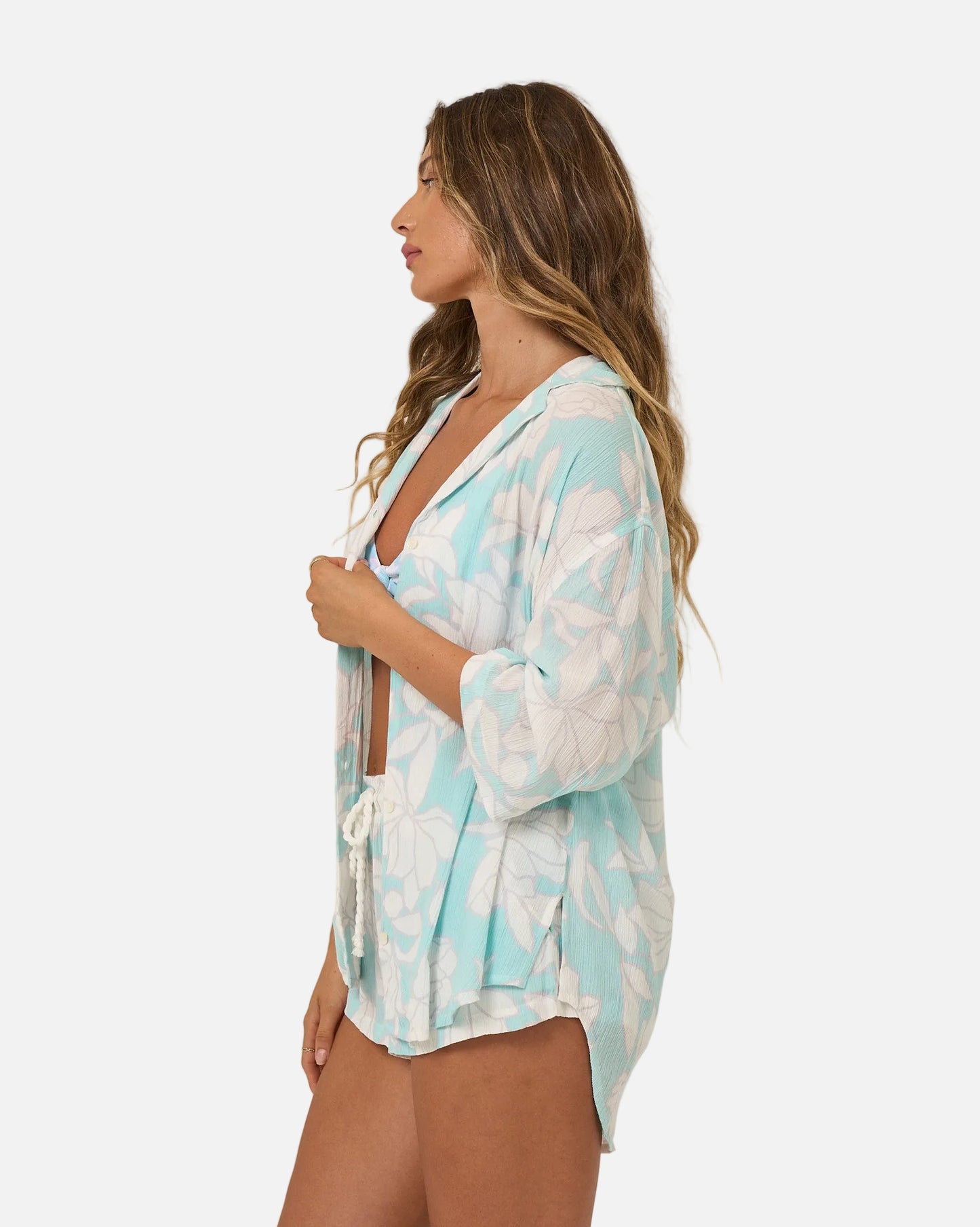 Rose Parade Tunic - Aquamarine