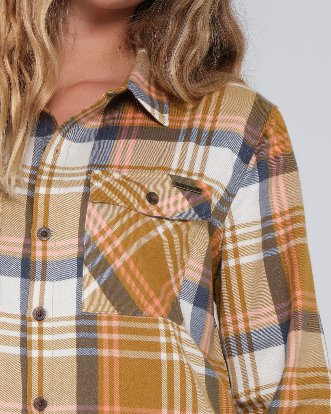 Salty Crew Womens - Long Haul Flannel - Gold