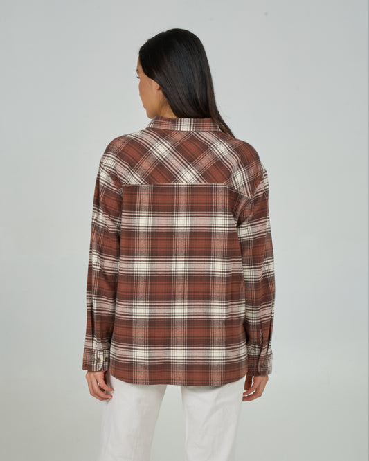 Shore Break Flannel - Rustic Red