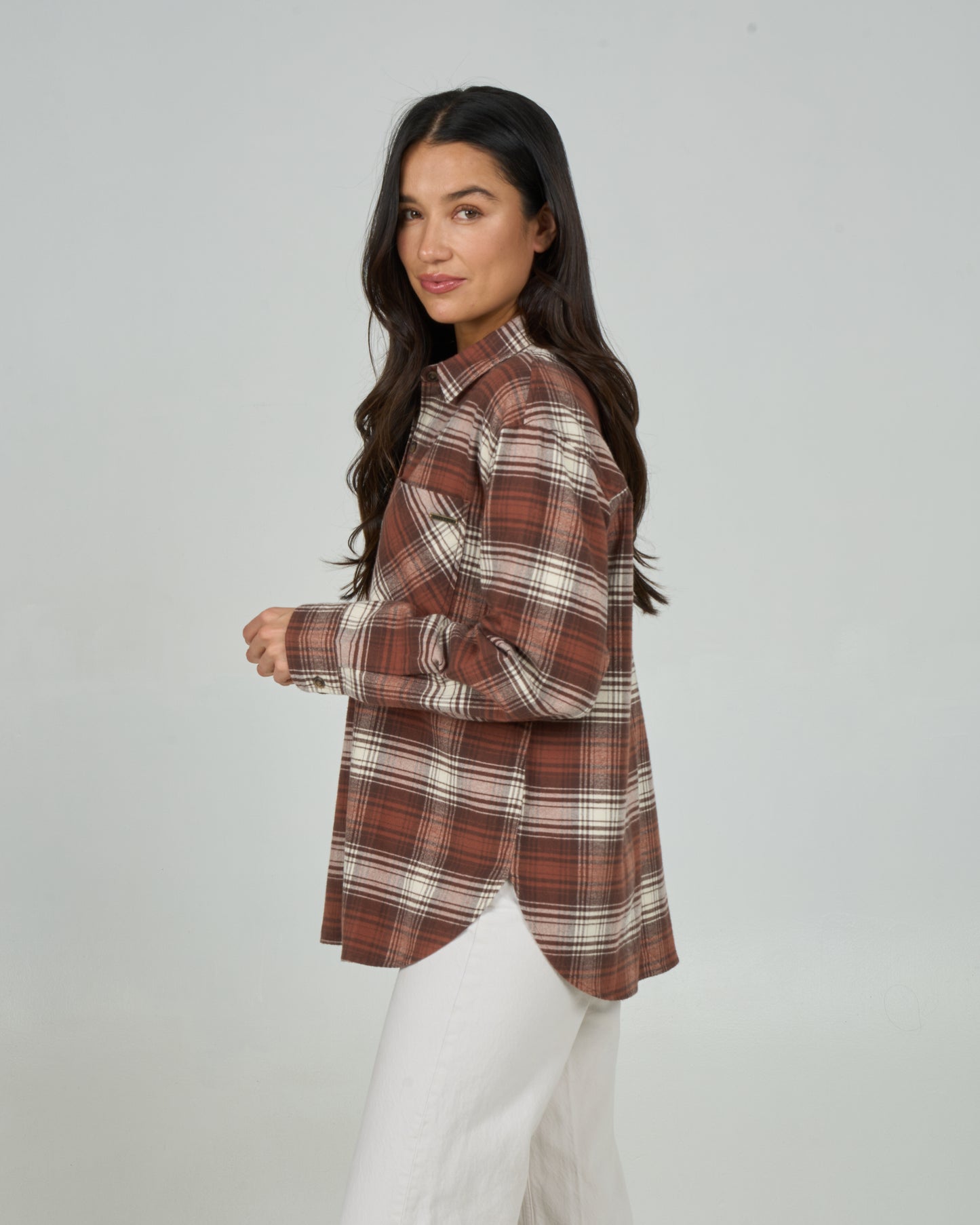 Shore Break Flannel - Rustic Red