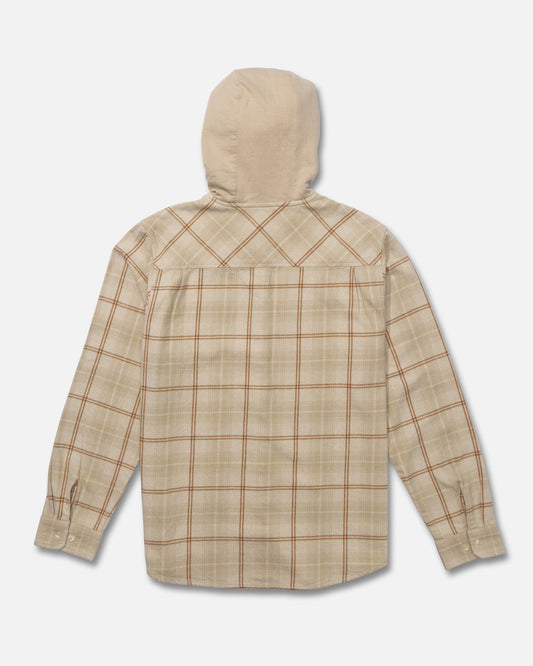 Whitewash Hooded Flannel - Birch
