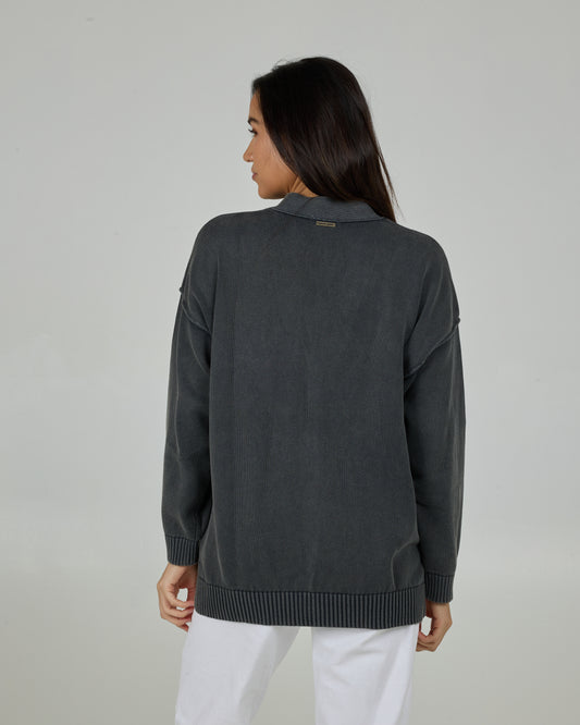 Seaside Cardigan - Charcoal