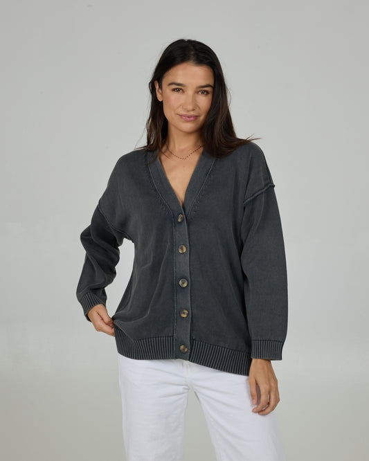 Seaside Cardigan - Charcoal