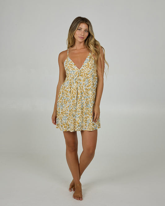 Hidden Ditsy Dress - Honey
