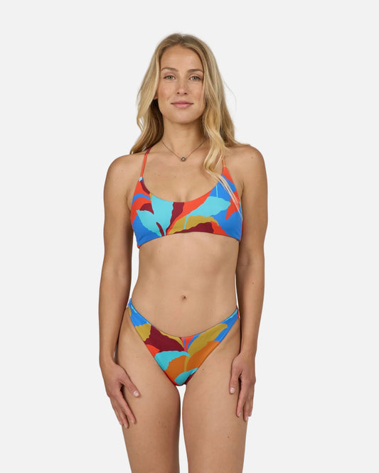 Palm Burst Rev Bralette Top - Bold Blue
