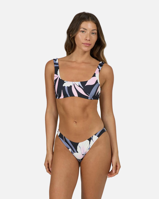 Bloomed Bralette Top - Black