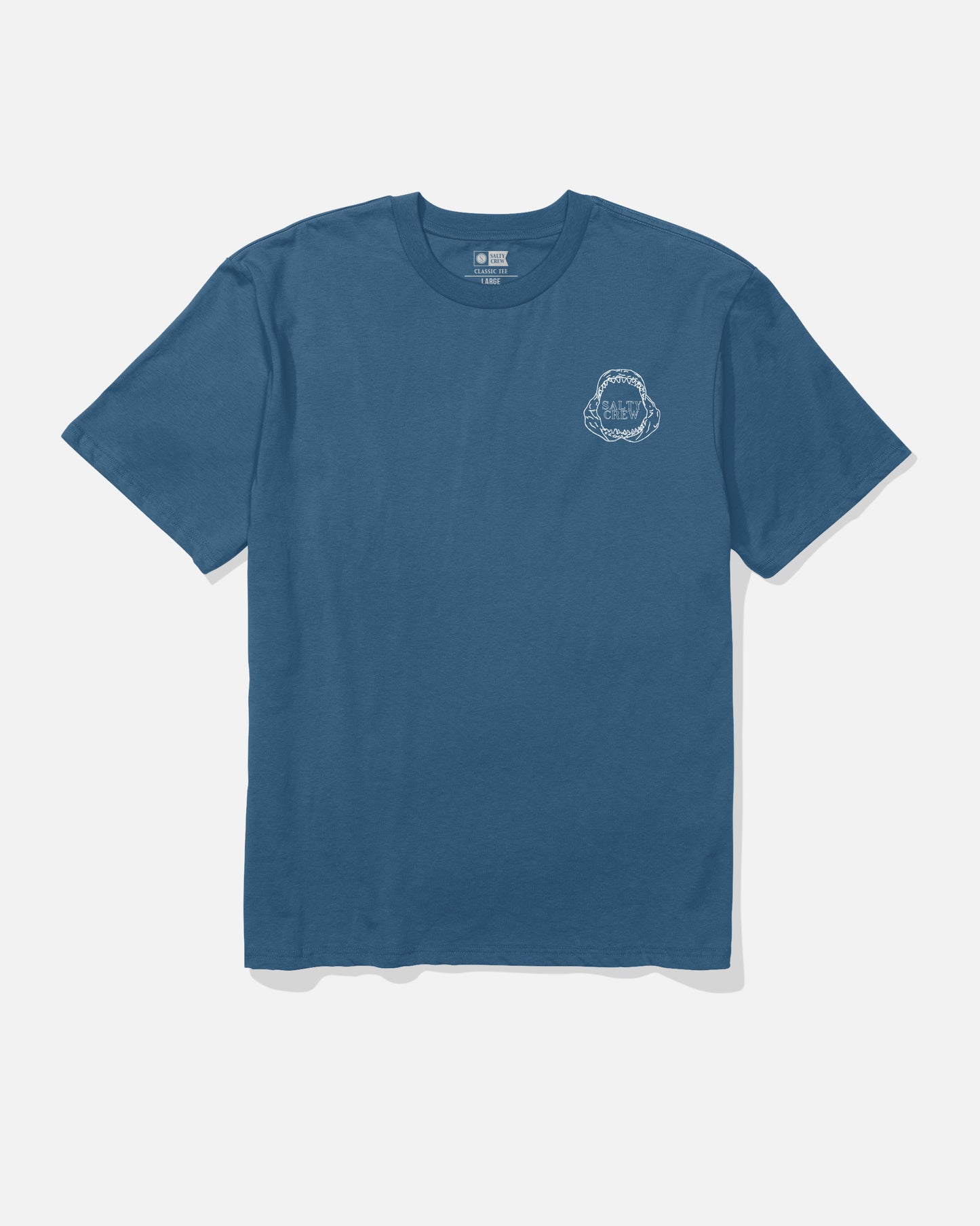 Great Wht Ss Tee - Cast Blue