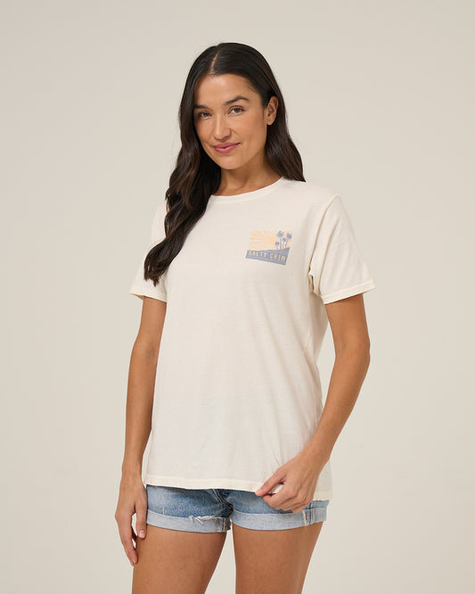 Rise And Smile Bf Tee - Off White