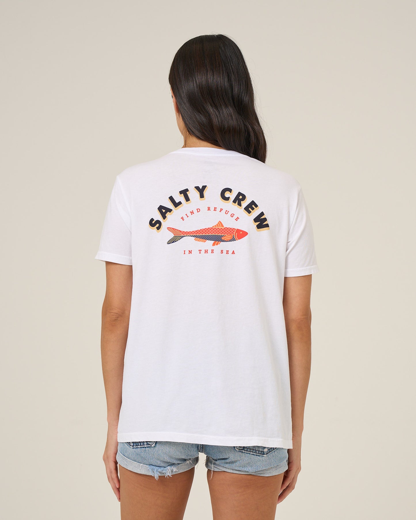 Salty Sardine Bf Tee - White