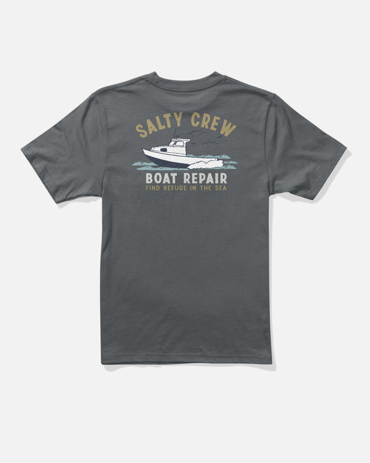 Boat Repair Ss Tee Kids - Charcoal
