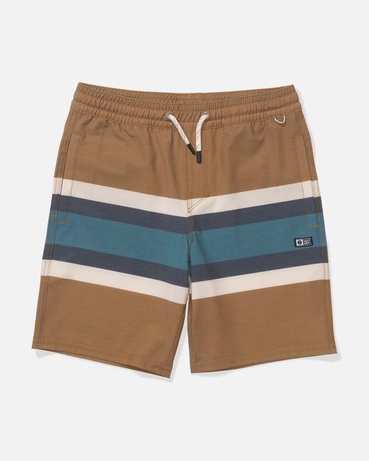 Crew Stripe Volley Kids - Bronze Brown