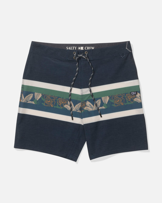 Crew Stripe Boardshort - Cast Blue