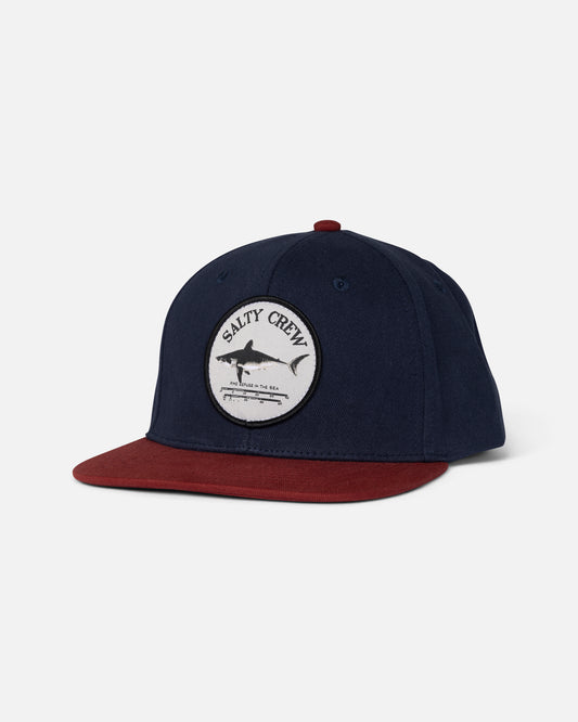 Bruce 6 Panel Kids - Navy/Red