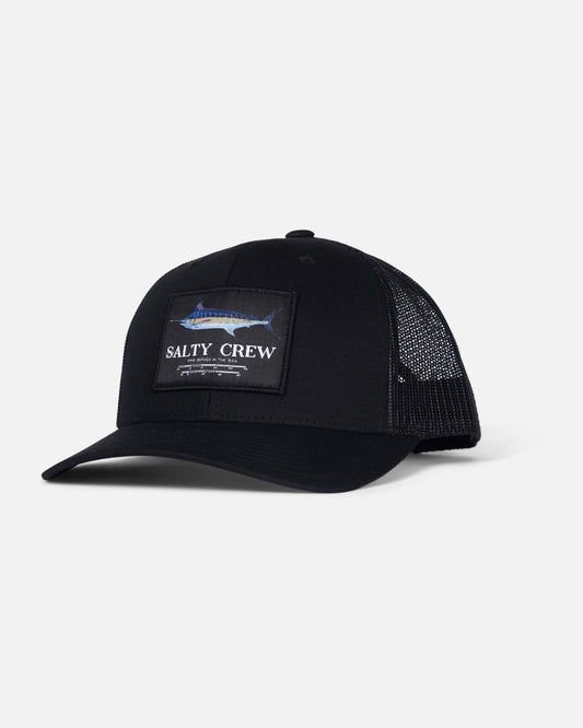 Salty crew HATS Marlin Mount Retro Trucker - Black in BLACK