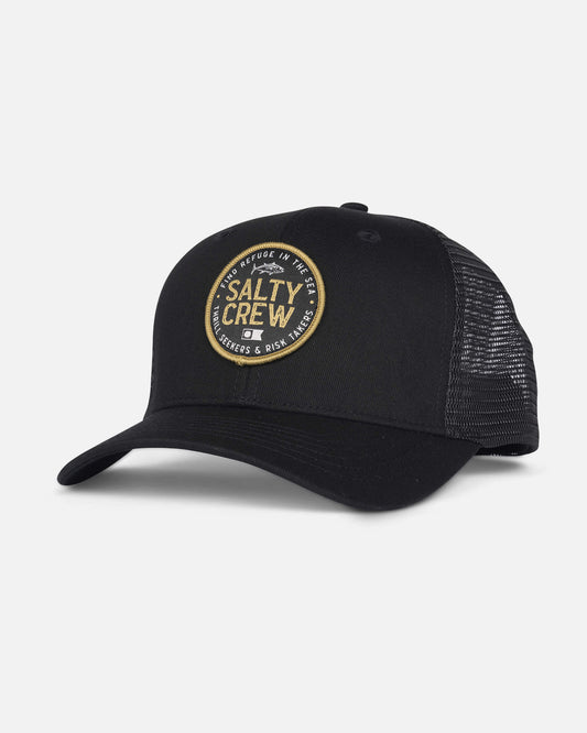 Salty crew HATS Legendary Retro Trucker - Black in Black