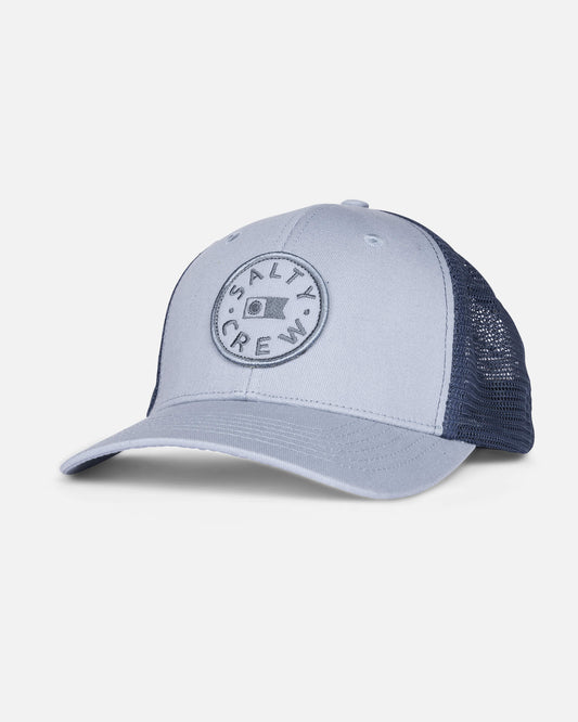 Salty crew HATS Watermark Retro Trucker - Blue Fog in Blue Fog