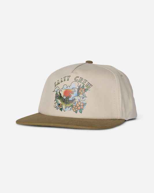 Salty crew HATS Hopper 5 Panel - Oyster/Brown in Oyster/Brown