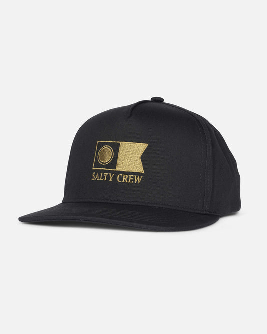 Salty crew HATS Flagship 5 Panel - Black in Black