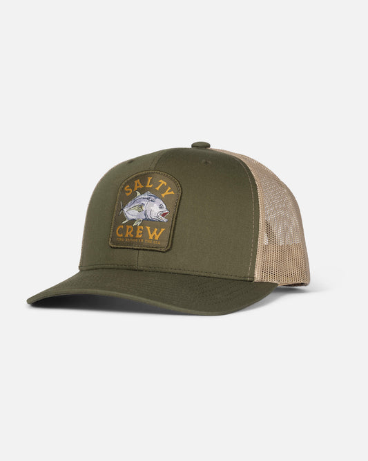 Salty crew HATS Ulua Retro Trucker - Moss/Khaki in MOSS/KHAKI