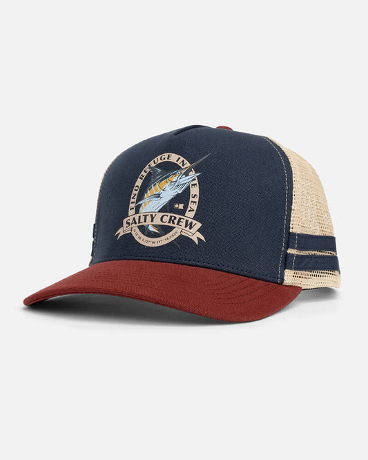 Bill Club Trucker - Navy Burgundy