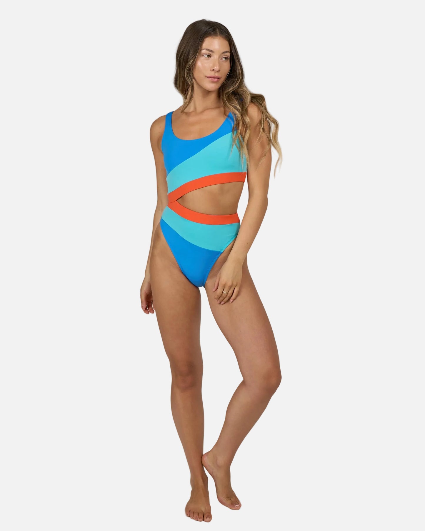 Surf Break One Piece - Bold Blue