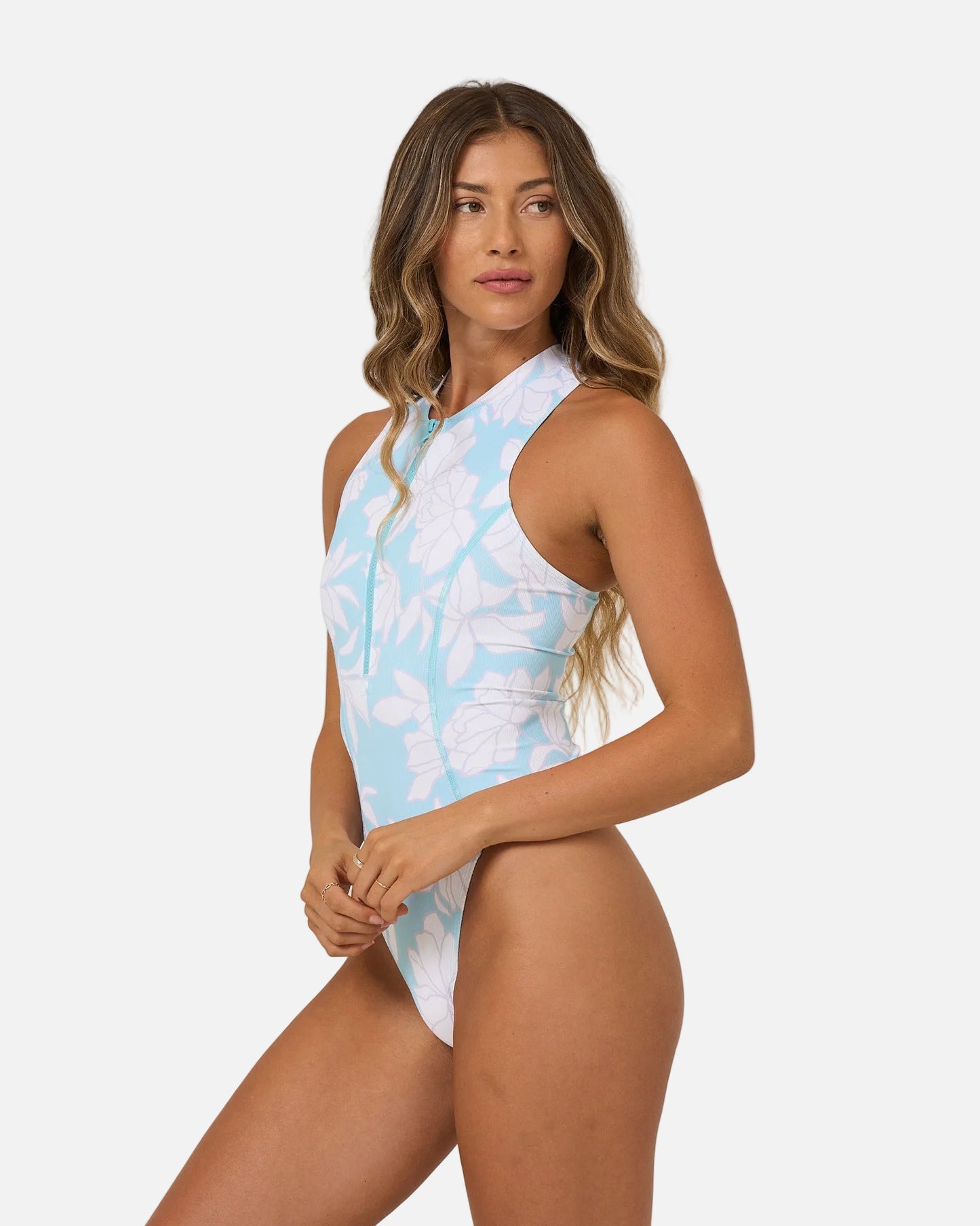 Rose Parade Surf Suit - Aquamarine