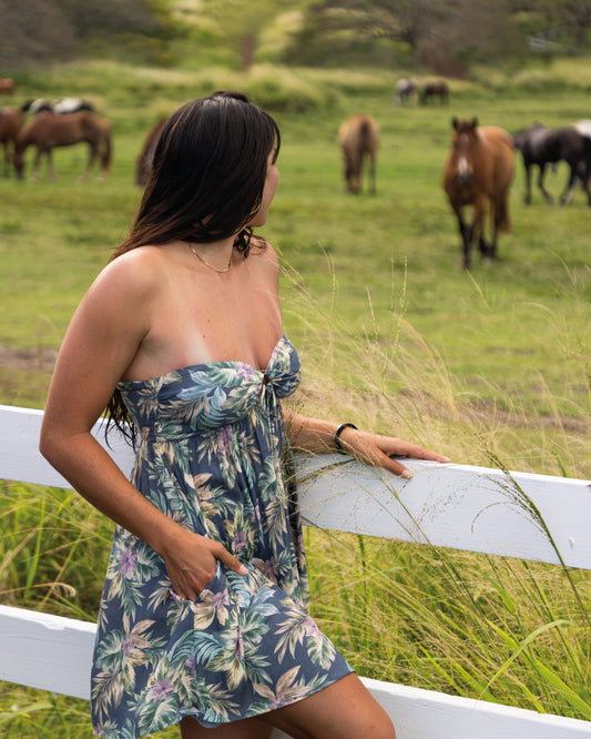 Island Style Dress - Bluestone