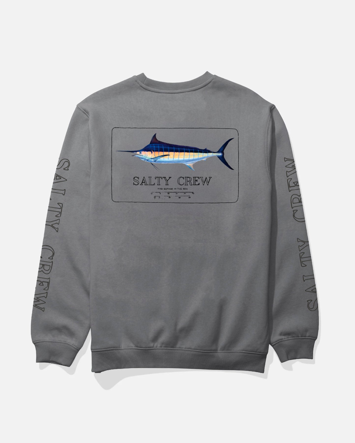 Blue Rogers Crew Fleece - Quarry
