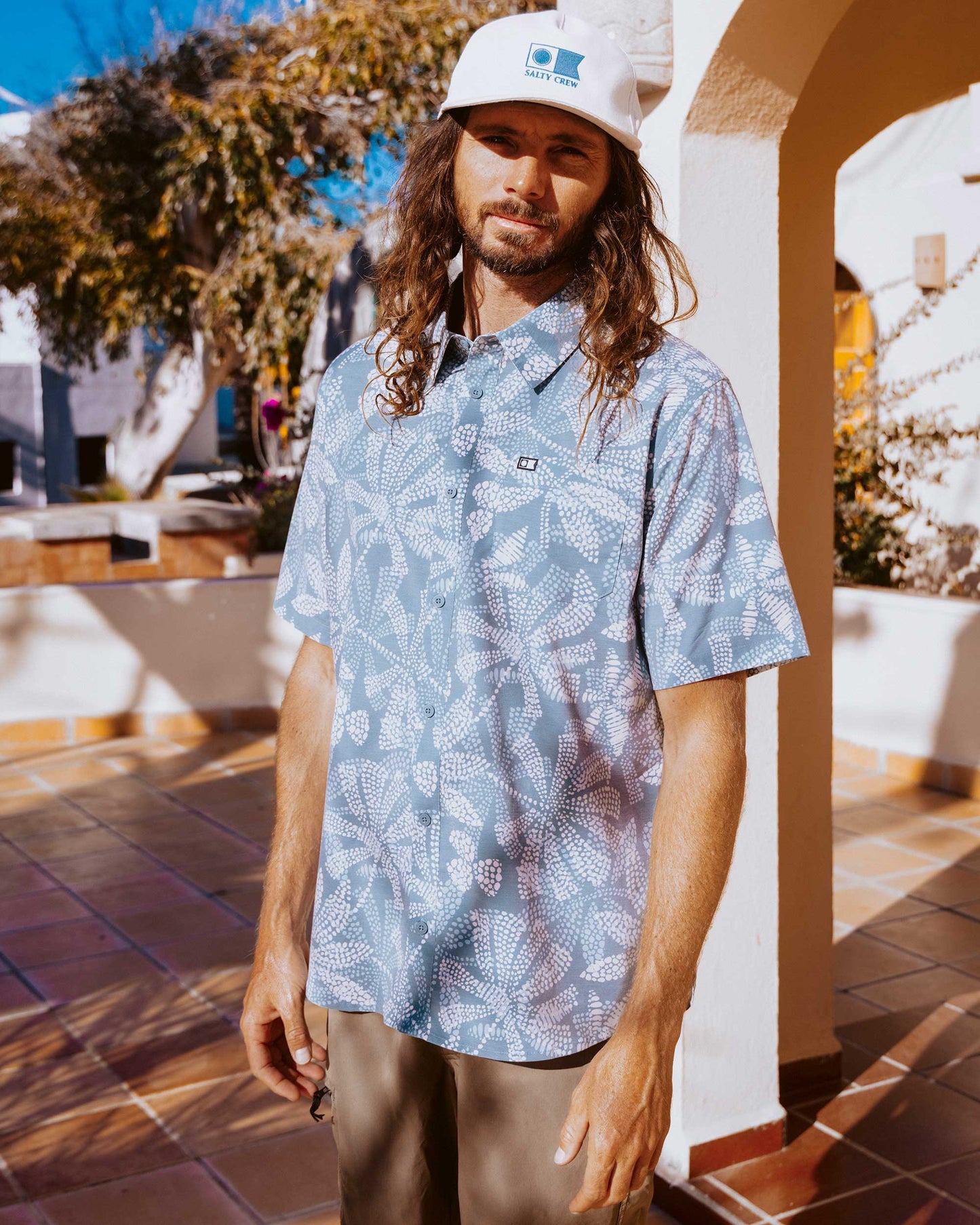 Drifter Uv Button Up - Atlantic Green
