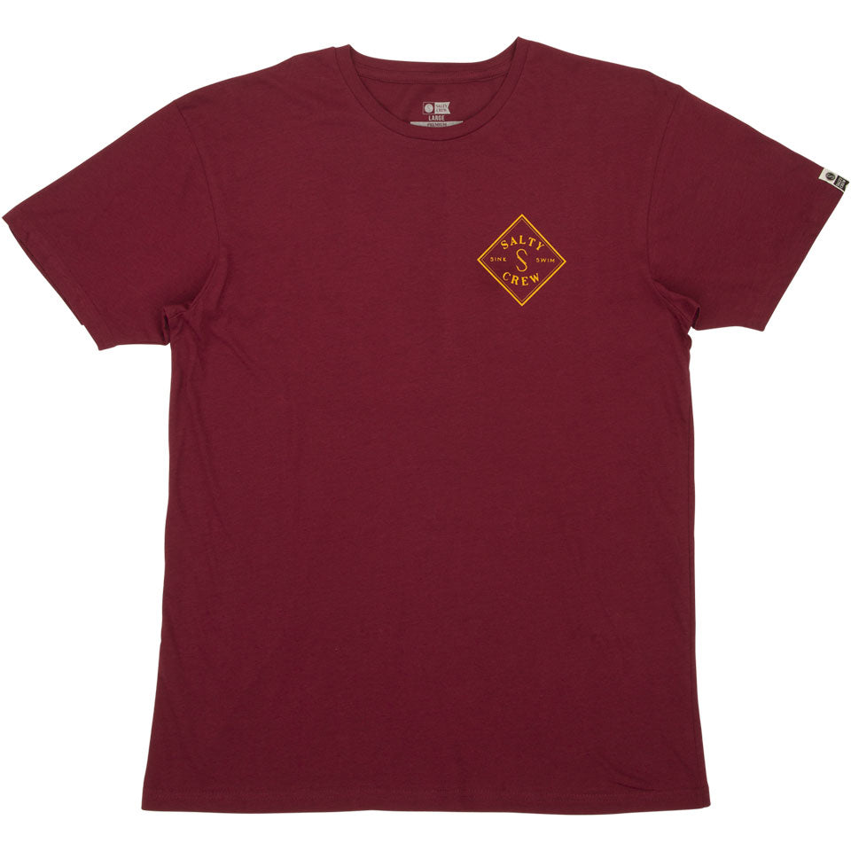 Salty Crew TEE S/S Tippet S/S Premium Tee in Burgundy
