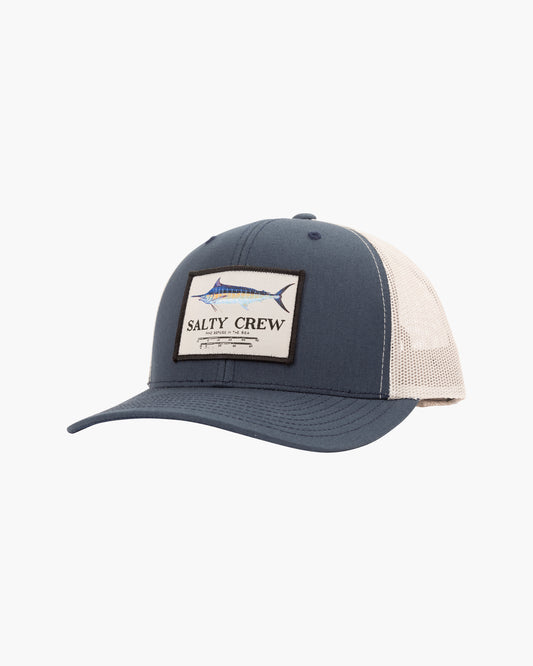 Salty crew Men's Hats Marlin Mount Retro Trucker in Navy/Silver