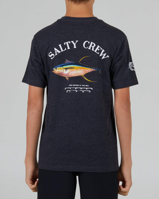 Salty Crew Boys - Ahi Mount Boys  S/S Tee - Charcoal Heather