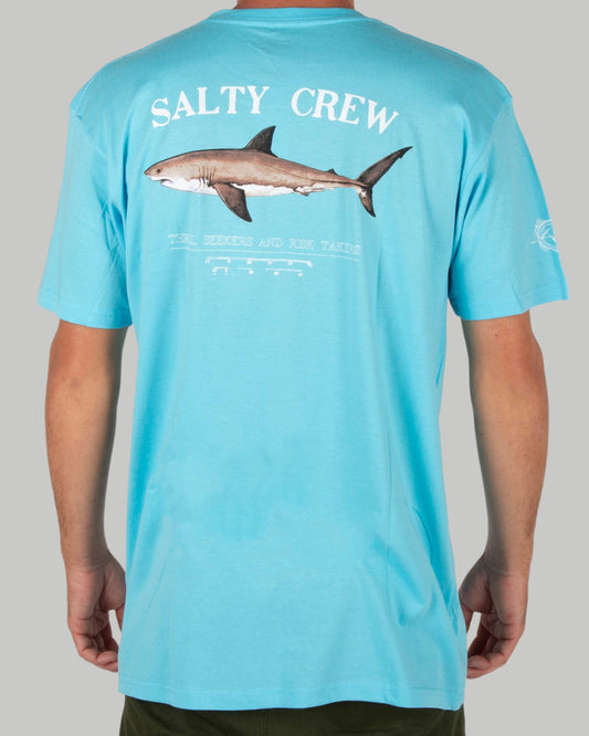 Salty crew Herren-T-Shirts Bruce Pacific Blue Premium S/S Tee in PACIFIC BLUE