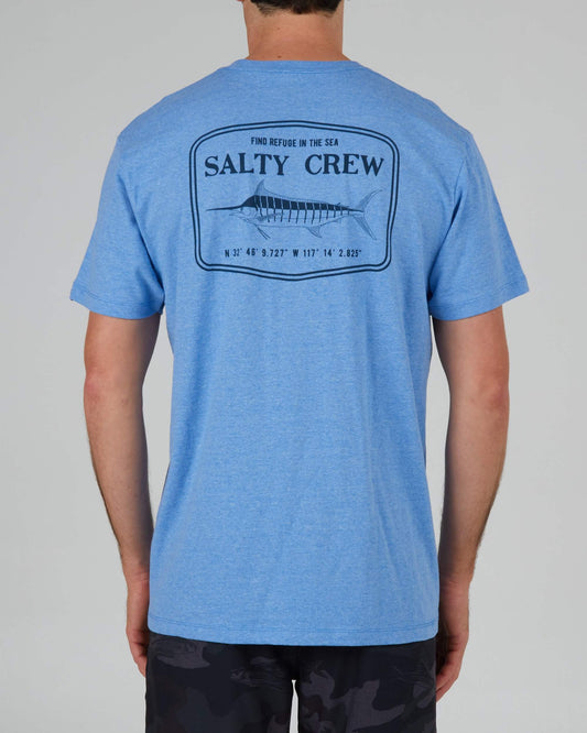 Salty Crew Heren - Stealth S/S Tee - Licht Blue Heather