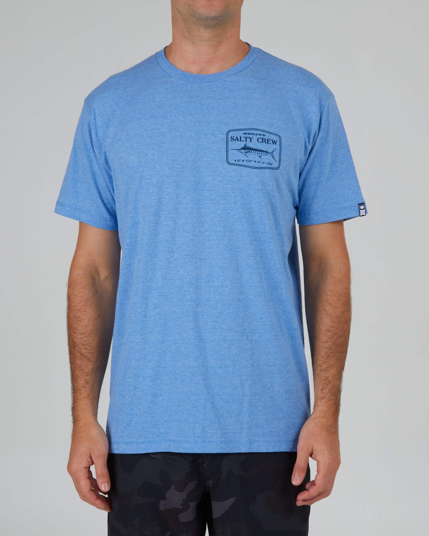Salty crew T-SHIRTS S/S Stealth S/S Tee - Light Blue Heather in LIGHT BLUE Heather