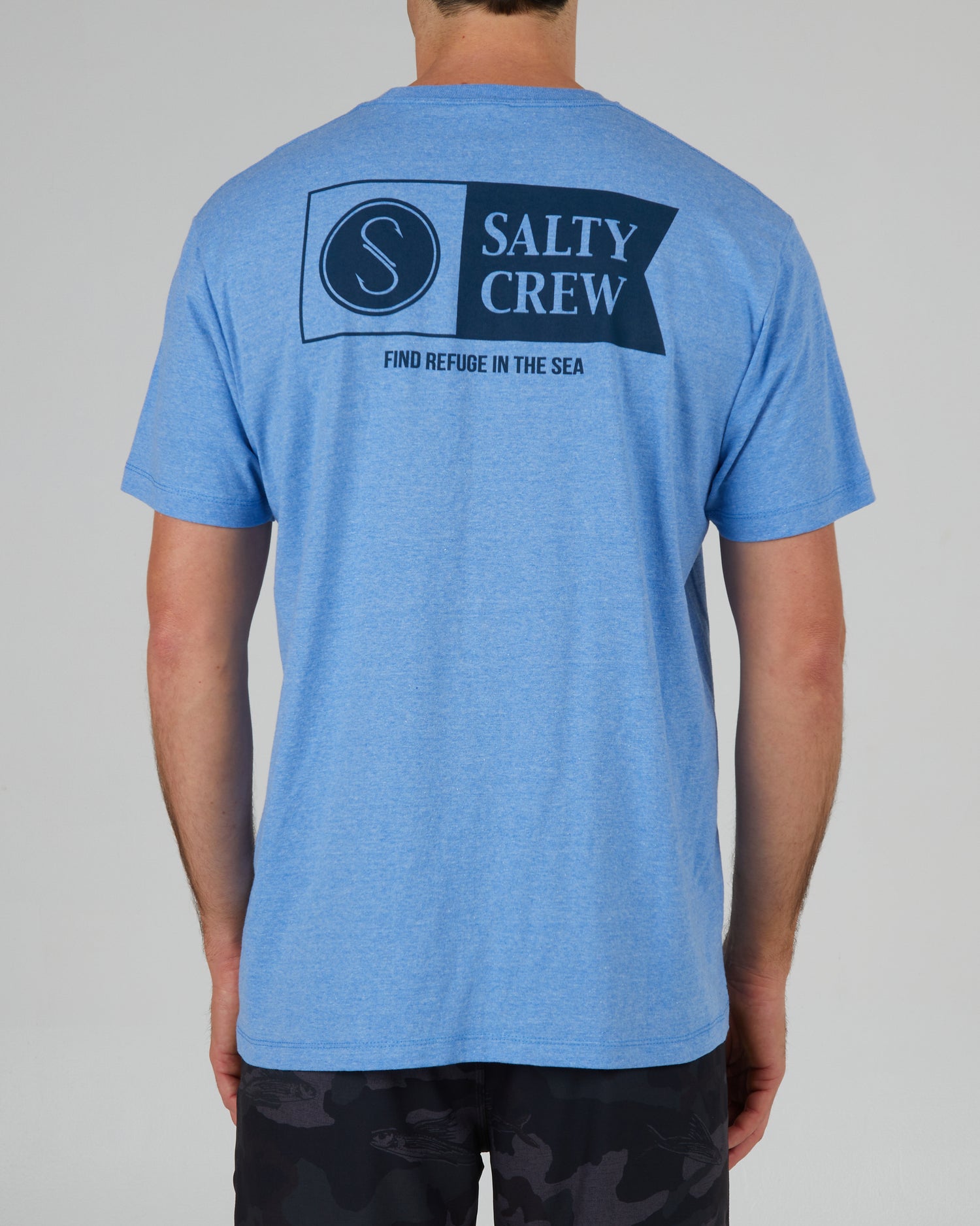 Salty Crew Heren - Alpha S/S Tee - Licht Blue Heather