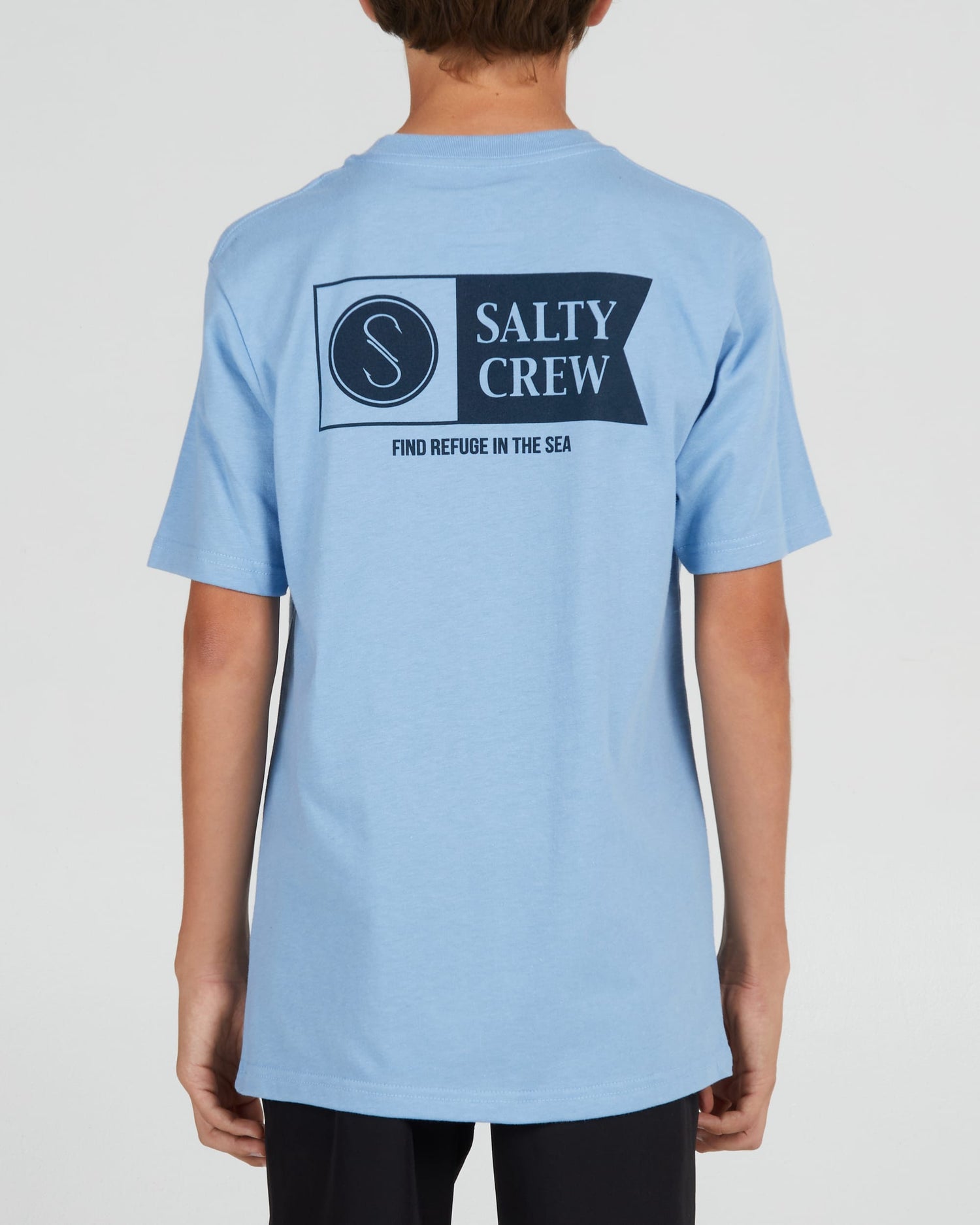 Salty crew T-SHIRTS S/S Alpha Flag S/S Boys Tee - MARINE BLUE in MARINE BLUE