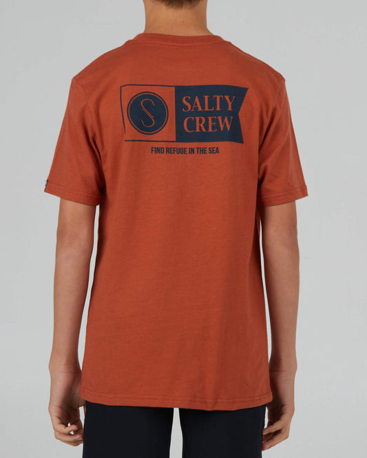 Salty Crew Boys - Alpha Flag S/S Boys Tee - Rust