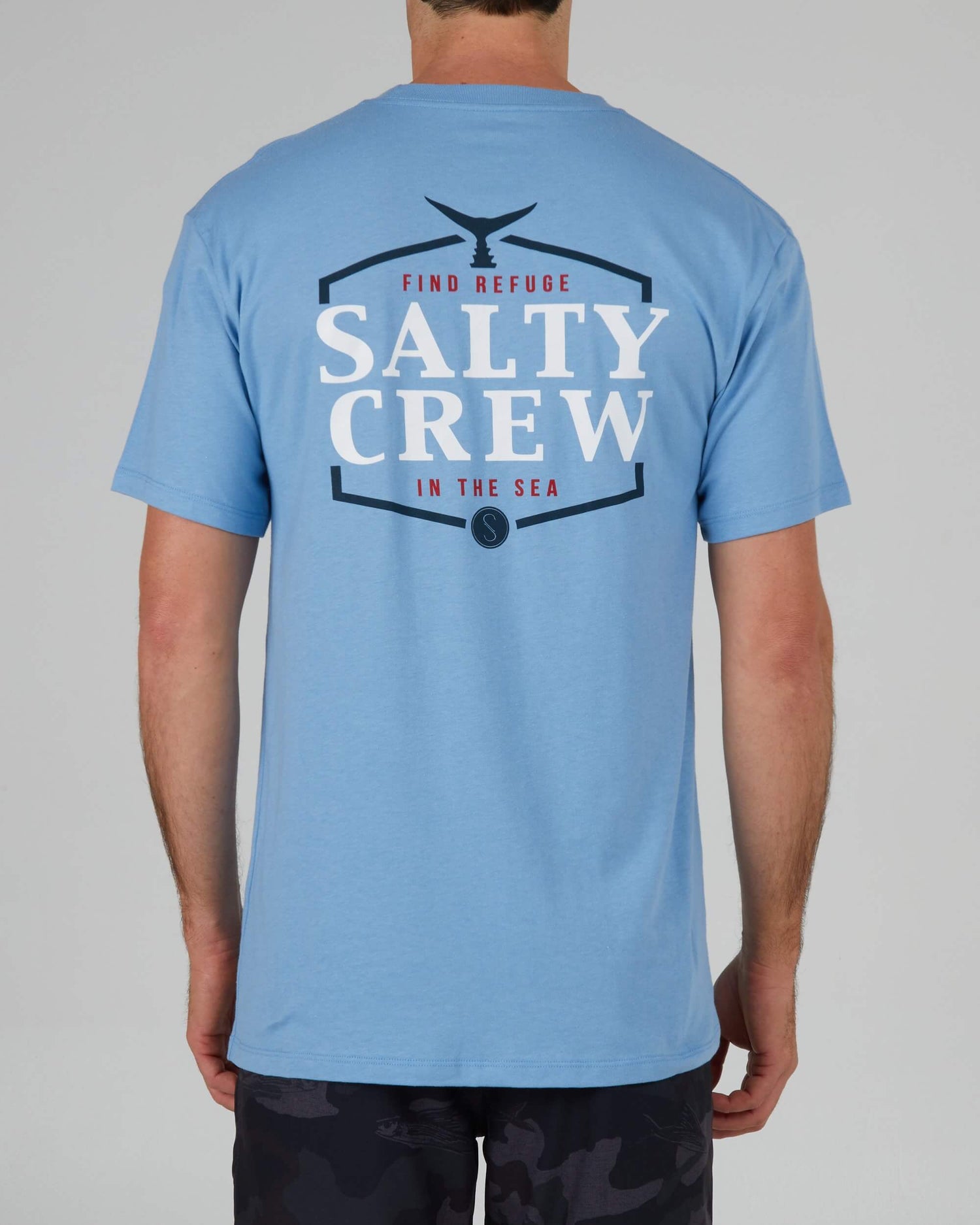 Salty crew T-SHIRTS S/S Skipjack Premium S/S Tee - Marine Blue in MARINE BLUE