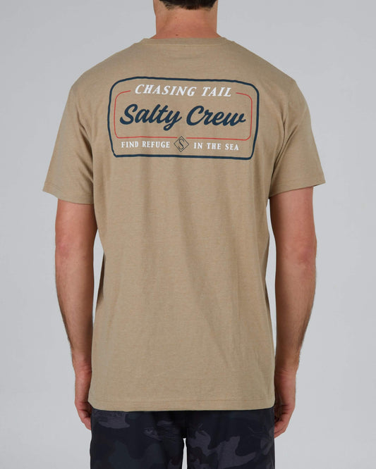 Salty Crew Heren - Marina Standaard S/S Tee - Khaki Heather