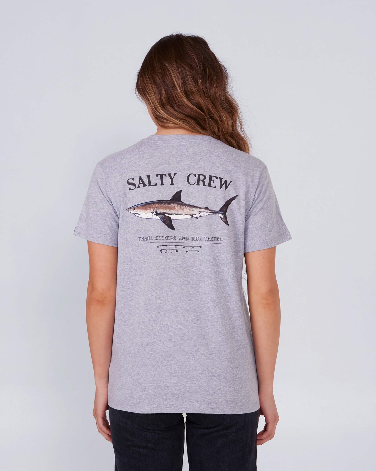 Salty Crew Mujer - Bruce Boyfriend Tee - Athletic Heather