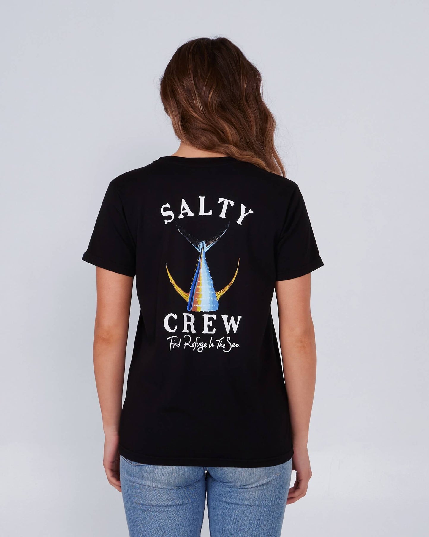 Salty Crew Dames -. Tailed Boyfriend Tee - Black