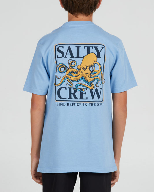 Salty crew T-SHIRTS S/S INK SLINGER BOYS S/S TEE - MARINE BLUE in MARINE BLUE