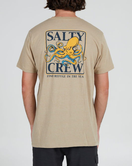 Salty Crew Heren - Ink Slinger Standaard S/S Tee - Khaki Heather